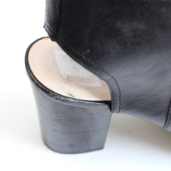 Cole Haan Black ZULA SHOOTIE II Leather Peep-Toe Bootie Shootie Heels Size 9.5 - Picture 5 of 8